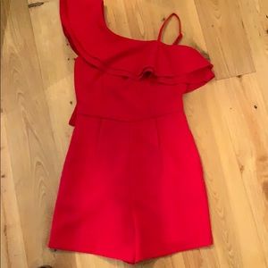 Dressy red romper